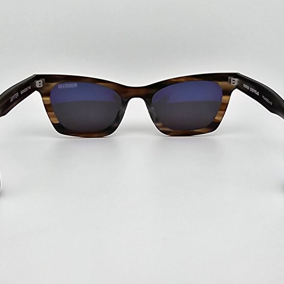 Ronin Eyewear Jupiter Matte Brown Stripe Frame Polarized Grey Lens Sunglasses main image 11